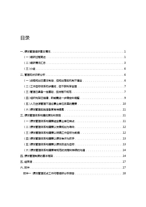 绩效管理诊断报告