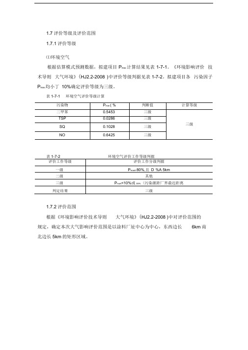 大气三级评价样本