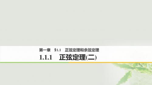 高中数学第一章解三角形1.1正弦定理和余弦定理1.1.1正弦定理(2)课件新人教a必修5