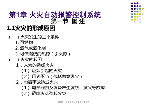 安防第一章火灾自动报警系统上课件