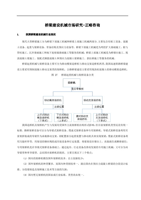 桥梁建设机械市场研究-正略咨询