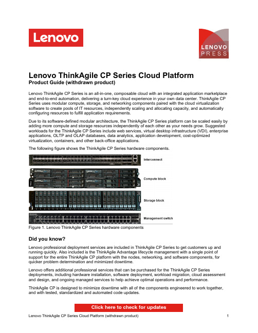 联想ThinkAgile CP系列云平台产品指南说明书