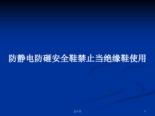 防静电防砸安全鞋禁止当绝缘鞋使用PPT学习教案