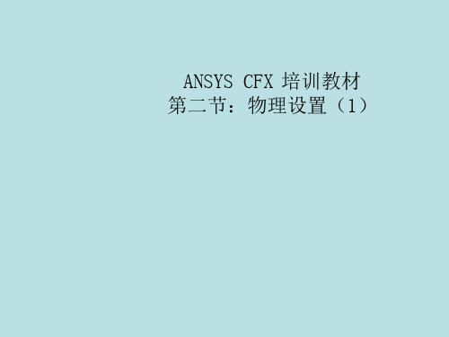 CFX培训教材02物理设置1