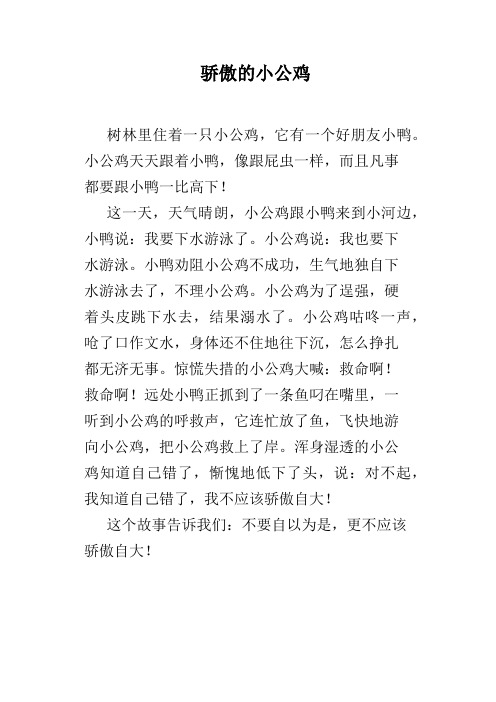 骄傲的小公鸡