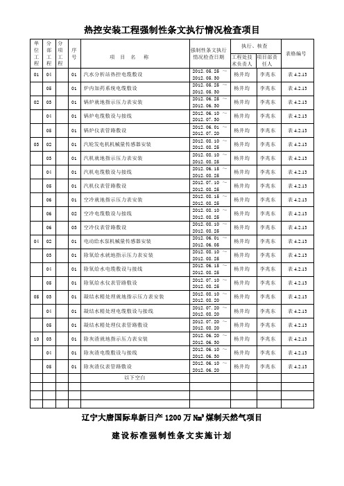 热控强制性条文