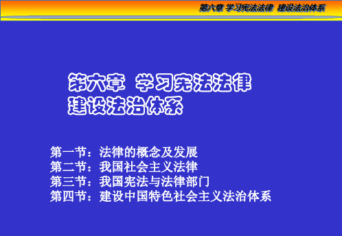 第六章  学习宪法法律  尊重法律权威