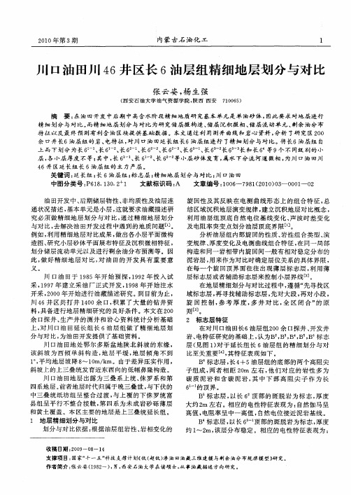 川口油田川46井区长6油层组精细地层划分与对比