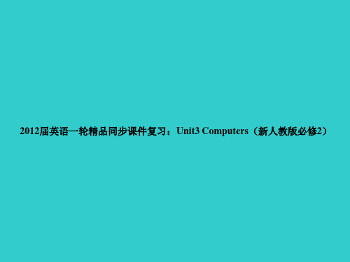 2012届英语一轮精品同步课件复习：Unit3 Computers(新人教版必修2)