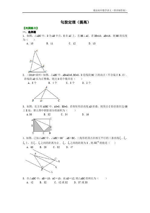 勾股定理(提高)巩固练习.doc