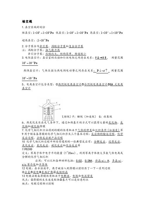 薄膜材料与薄膜技术复习资料