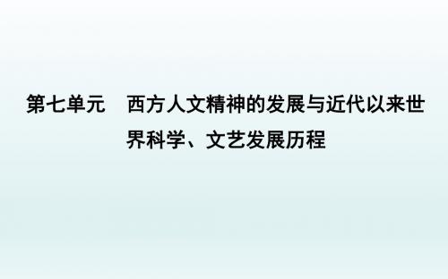 2020届一轮复习通史版：第22讲 文艺复兴、宗教改革和启蒙运动 【课件】(60张)