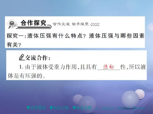 八年级物理全册压强第二节科学探究液体的压强第一课时液体的压强课件新版沪科版