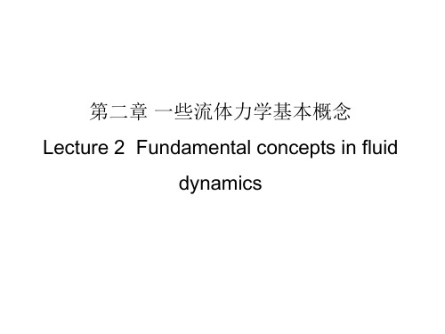 地球物理流体力学课件：第二章 一些流体力学基本概念