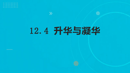 12.4升华与凝华课件沪科版物理九年级全一册