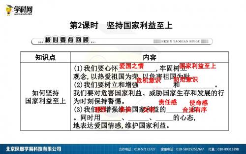 第2课时 坚持国家利益至上