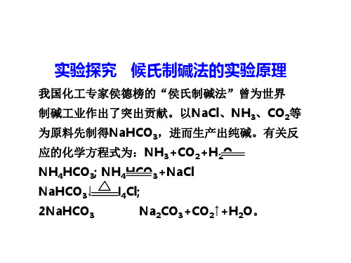 候氏制碱法的实验原理(6张)