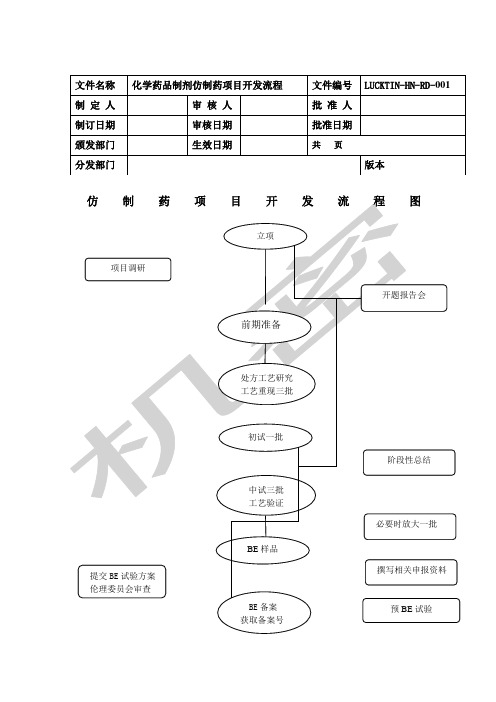 仿制药详细研发流程