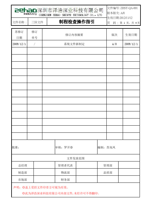 制程检验操作指引