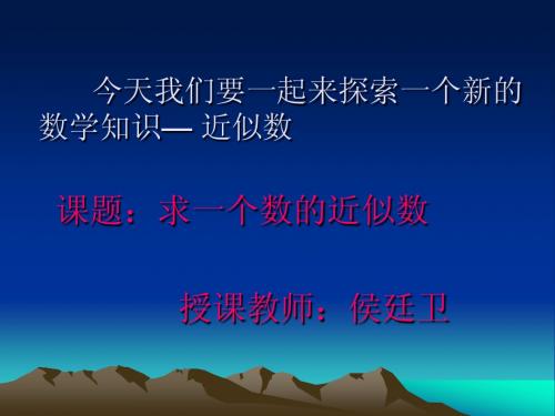 求一数的近似数