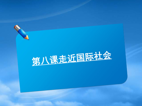 高考政治复习 4.8走近国际社会同步课件 新人教必修2