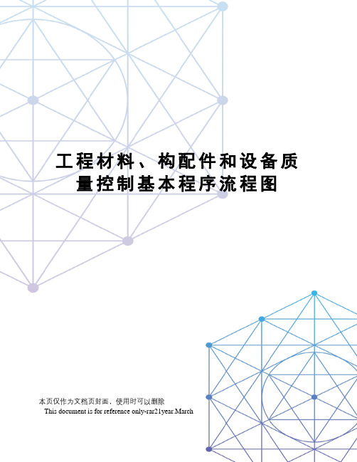 工程材料、构配件和设备质量控制基本程序流程图