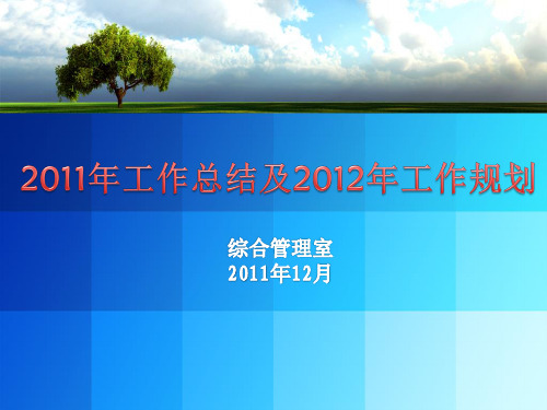 综合管理室2011年总结2012年计划