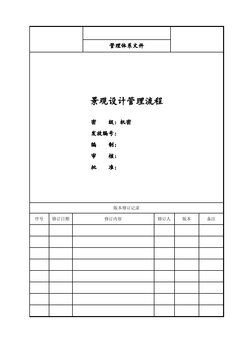 景观设计管理流程