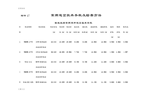 常用道岔技术全参数及检查方法1