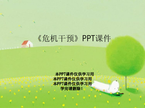 《危机干预》PPT课件