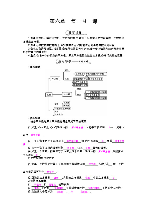 人教版七年级下册第六章 实数《复习课》导学案