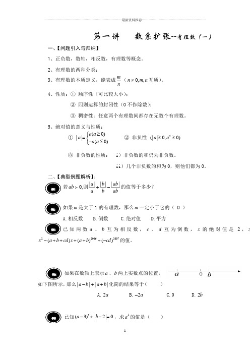 小升初衔接数学讲义(共13讲)精编版