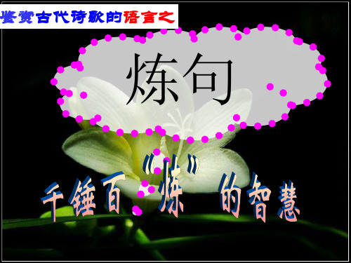 高考诗歌鉴赏之炼句