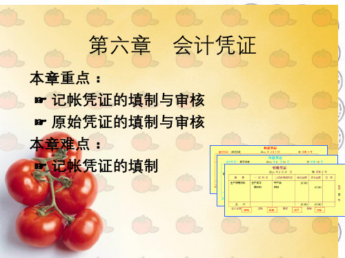 会计学基础第六章会计凭证