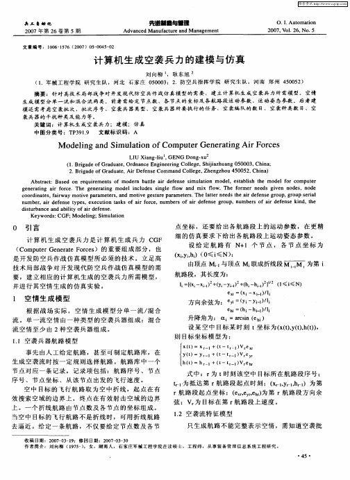 计算机生成空袭兵力的建模与仿真