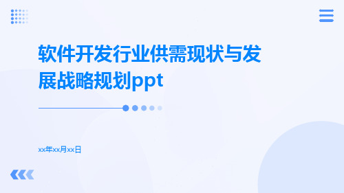 软件开发行业供需现状与发展战略规划ppt