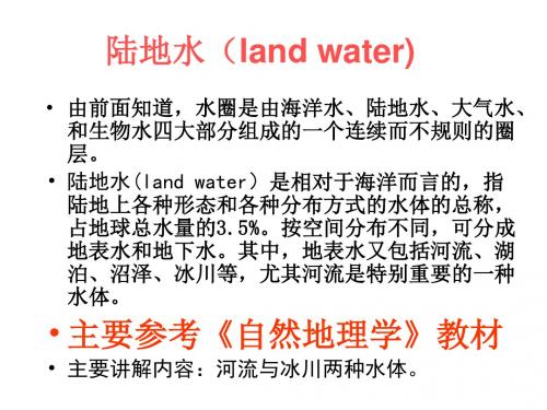 陆地水(landwater)