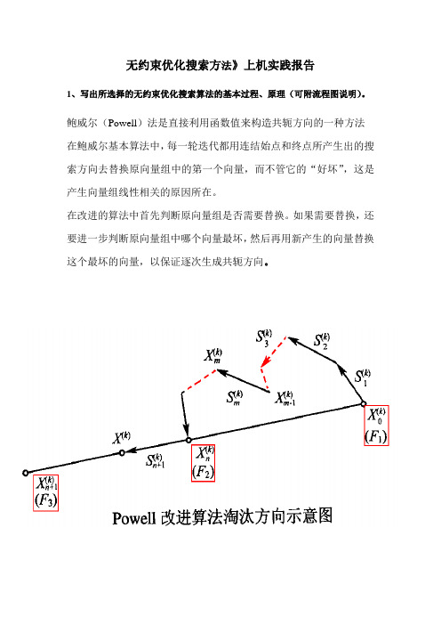 无约束优化搜索方法鲍威尔法(齐童)