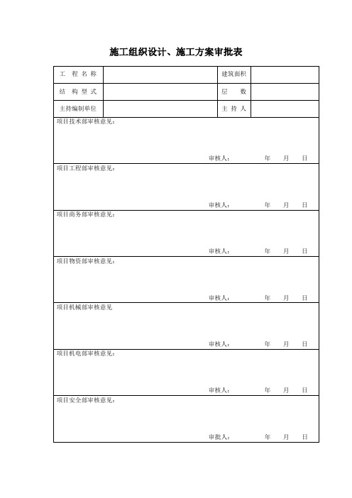 内部审批表