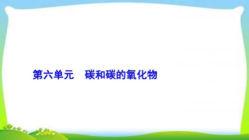 中考化学总复习第六单元碳和碳的氧化物完美