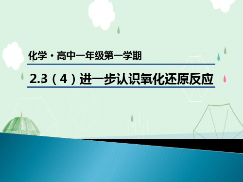 化学高一上册-2.3.2 进一步认识氧化还原反应 课件