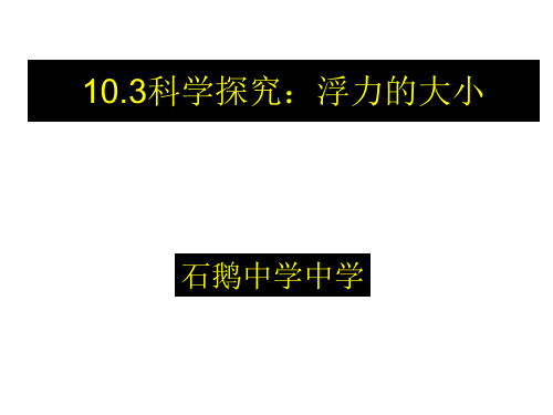 10.3科学探究：浮力的大小新授课第1课时