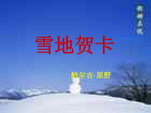 雪地贺卡--北师大版(新201907)