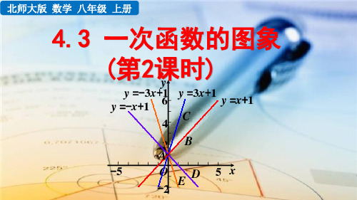 4.3 一次函数的图象(第2课时)  八年级上册北师大版