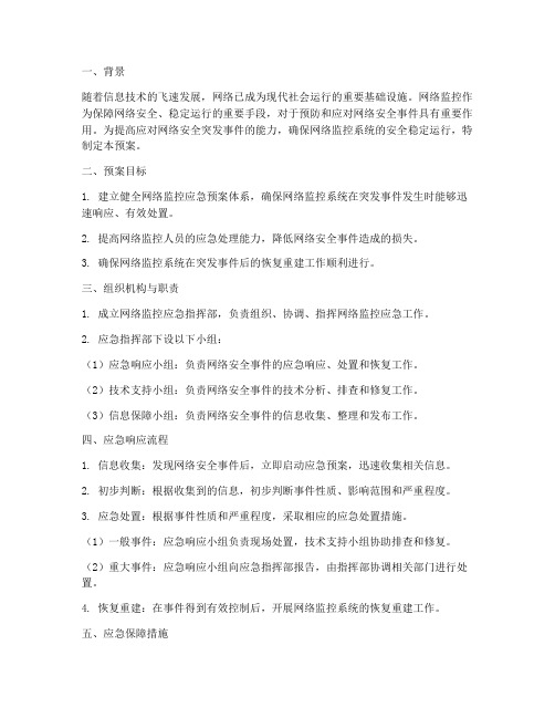 网络监控应急预案