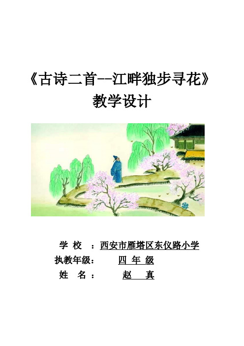 北师大小学语文四年级下《三 花：古诗二首》 公开课教案_1