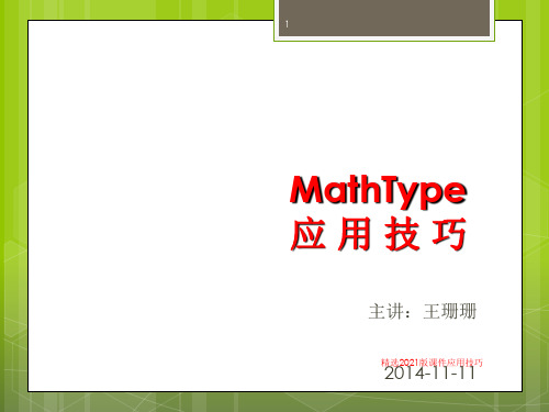 MathType应用技巧
