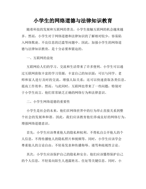 小学生的网络道德与法律知识教育