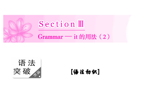 2018-2019学年高二英语人教版选修六课件：Unit 4 Section Ⅲ Grammar — it的用法(2)