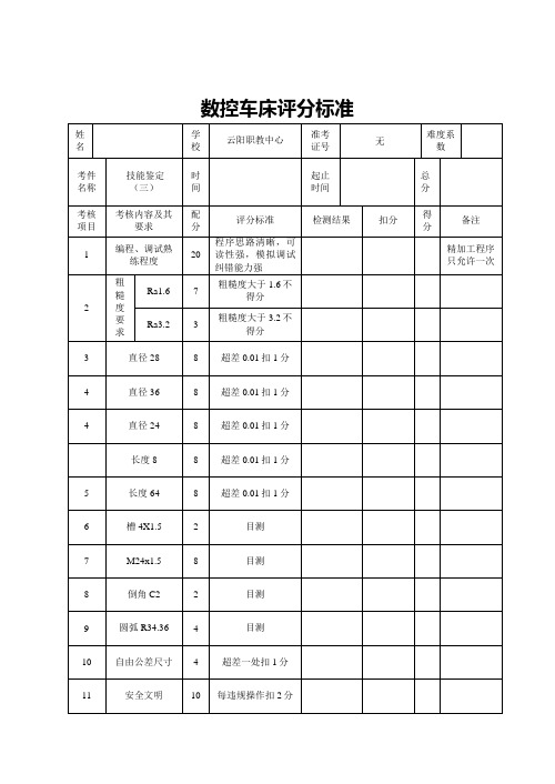 数控车评分表(件三)